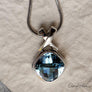 Blue Topaz Pendant - Bali Silver (Sterling) - OutOfAsia